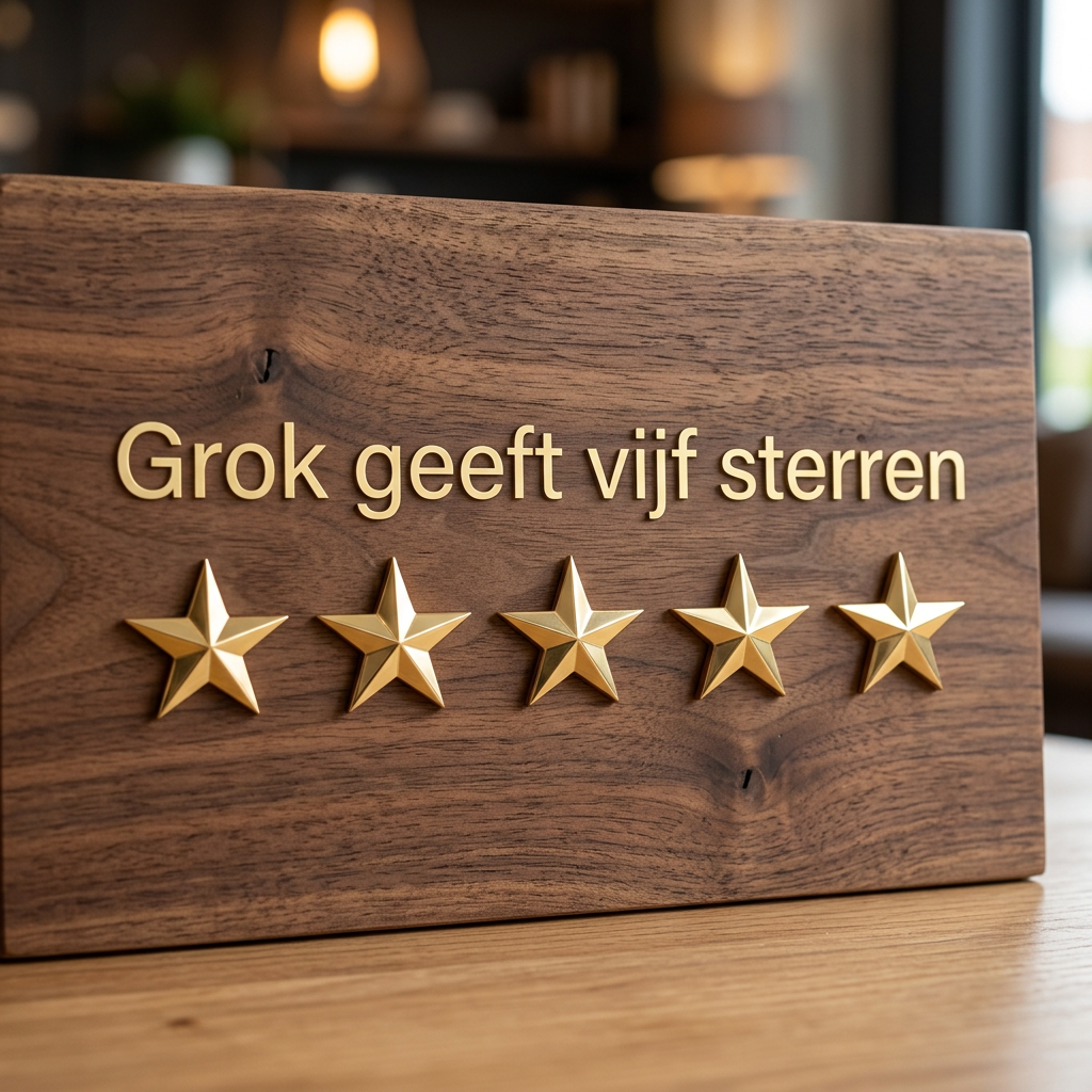 Grok geeft vijf sterren